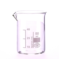 Simax® Glass Beaker, Squat Form: 50ml - Pack of 10